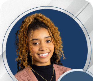 Atiana Williams confident and smiling.